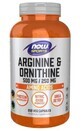 Arginine et ornithine 500/250 mg, 250 g&#233;lules NOW Foods