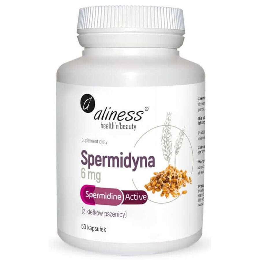 Aktives Spermidin 6 mg, 60 pflanzliche Zellulosekapseln Aliness
