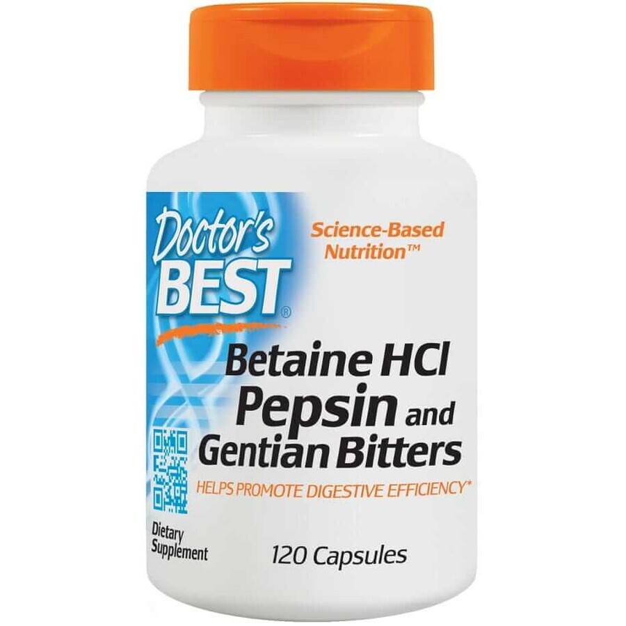 Betain Hcl Pepsin und Enzianbitter (120 Kapseln), Doctor's Best