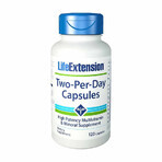 Deux multivitamines par jour Mineral Mineral 120 capsules Life Extension Deux multivitamines par jour Mineral Mineral 120 capsules Life Extension