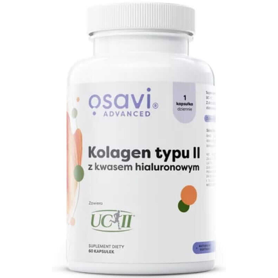 Osavi Collagene di tipo II (UC-II) con acido ialuronico + rosa selvatica 60 capsule