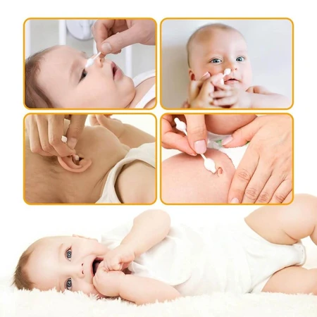 Baby Happy ear buds with stopper, 56 + 8 pieces, Bella