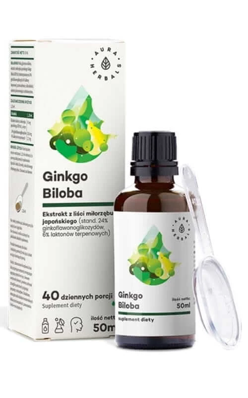 Ginkgo Biloba extract 50:1 45mg 50 ml Aura Herbals