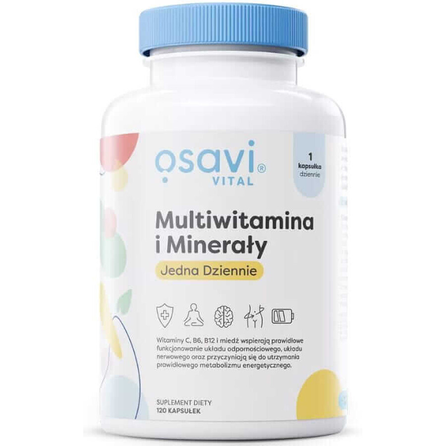 Osavi Multivitaminas y minerales (una al día) 120 cápsulas