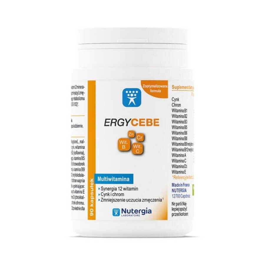 Ergycebe Multivitaminico Nutergia (sinergia di 12 vitamine, zinco e cromo) 90 capsule