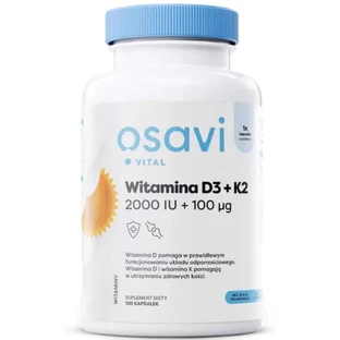 Osavi Vitamina D3 2000IU + K2 100mcg - 120 cápsulas blandas