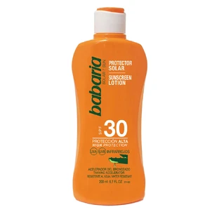 Loción solar SPF30 y acelerador del bronceado, Babaria, 200 ml
