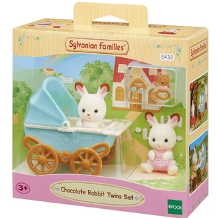 Tweeling Konijn Kinderwagenset Sylvanian Families, +3 jaar, Epoch
