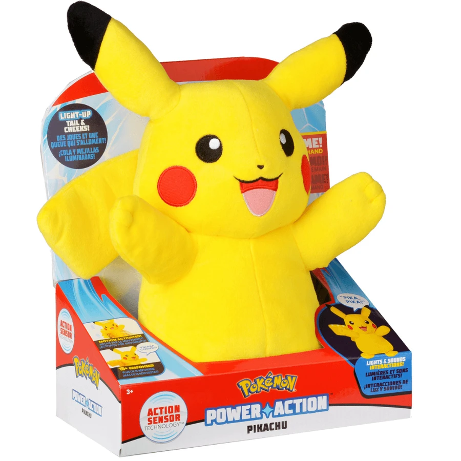 Pikachu - Plush toy with Power Action functions, +3 years, Pokemon