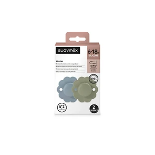 Sucette en silicone SX Pro Wonder, 6 - 18 mois, vert marine, 2 pièces, Suavinex