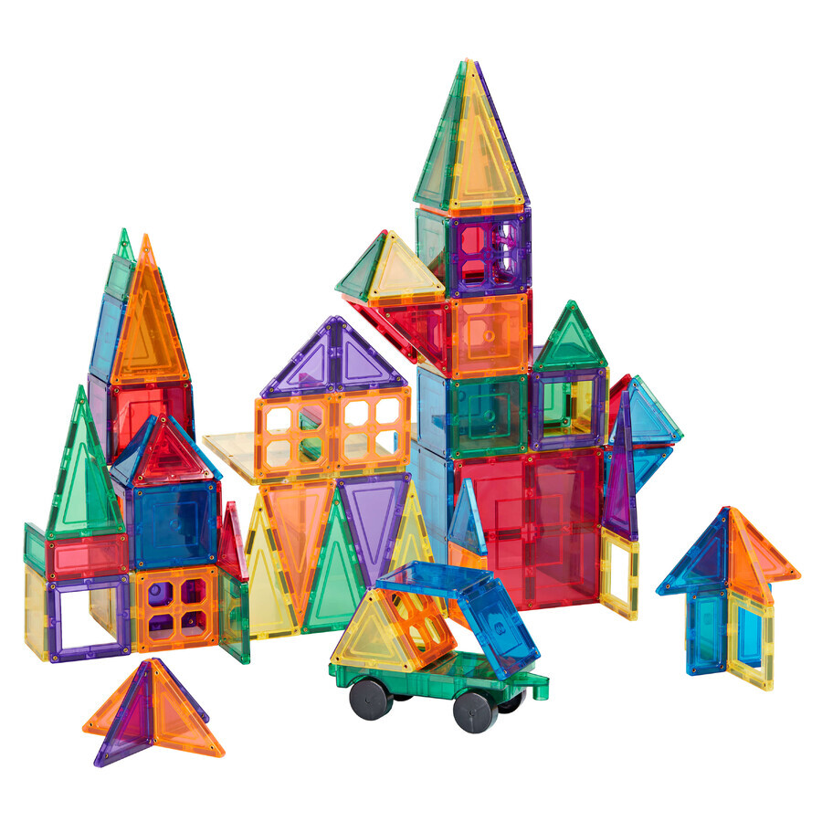Construction set with magnetic pieces, +3 years, 110 pieces, Learn & Grow