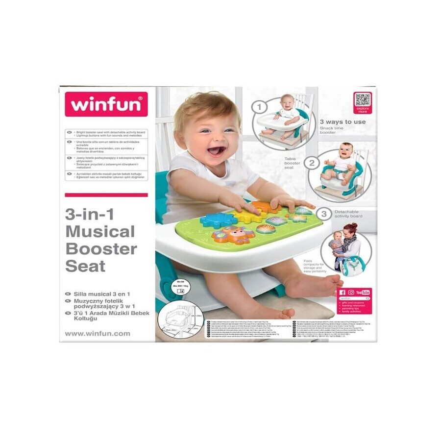Seggiolone portatile 3 in 1, +6 mesi, Winfun