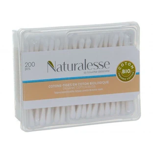 Bio-Wattestäbchen, 200 Stück, Naturalesse