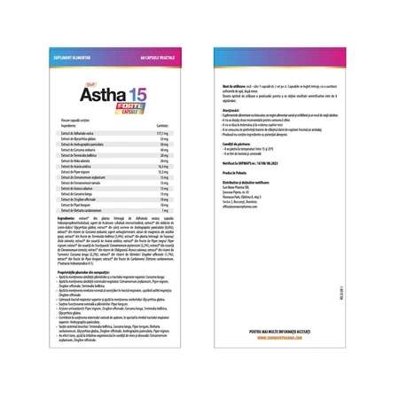 Astha 15 Forte, 60 capsules, Sun Wave Pharma