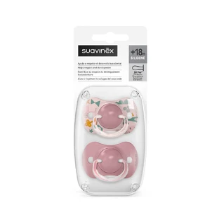 Silikon-Schnuller SX Pro A Walk In The Park, +18 Monate, Rosa, 2 Stück, Suavinex