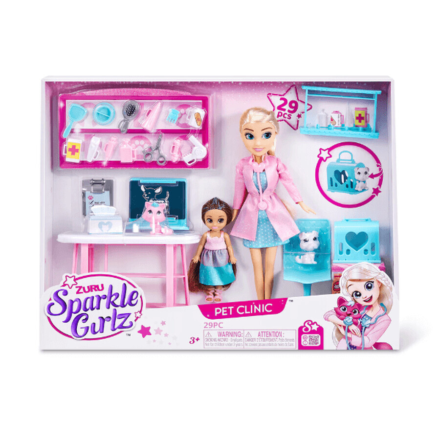 Sparkle Girlz Dierenkliniek Speelset, + 3 jaar, Sparkle Girlz
