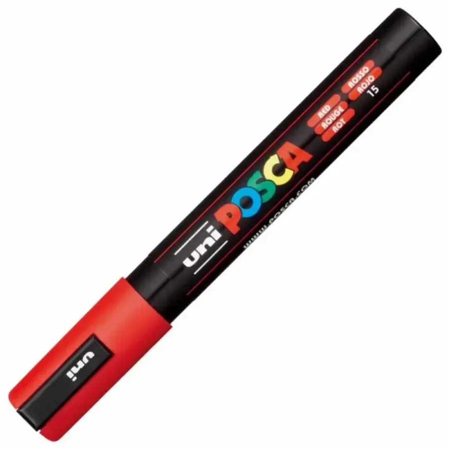Acrylic marker PC-5M Medium, Red M, Posca