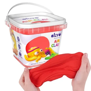 Set de creación Air Clay, Rojo, + 3 años, 200 g, OktoClay