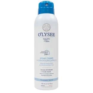 Moisturizing body spray with argan oil and aloe vera, 150 ml, O'Lysee
