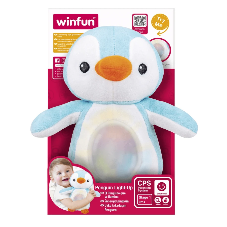 Pinguinspeelgoed met geluiden en lichtjes, 0 maanden+, Blauw, Winfun