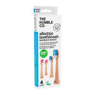 Elektrische tandenborstelkoppen Soft voor volwassenen, 4 stuks, The Humble Co