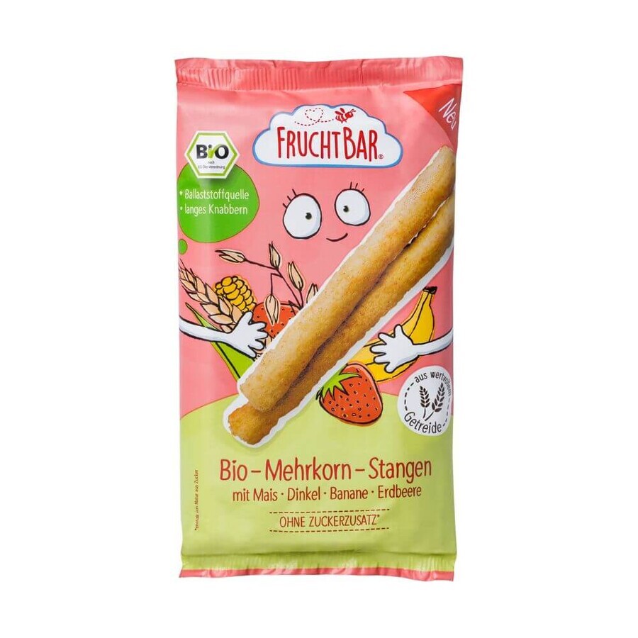 Bio Sticks met banaan en aardbeien, +8 maanden, 30 g, Frucht Bar