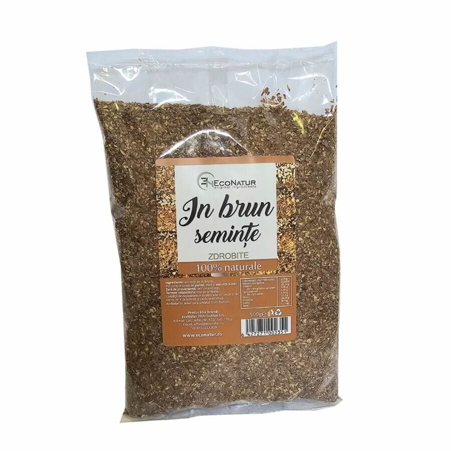 Flax seeds, crushed, 500 g, Econatur