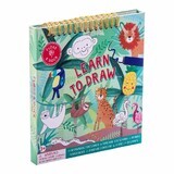 Kit pentru desen, reutilizabil Jungle, 3 ani+, Floss & Rock