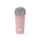 Plastic bottle with straw We Care, pink, 380 ml, Nava