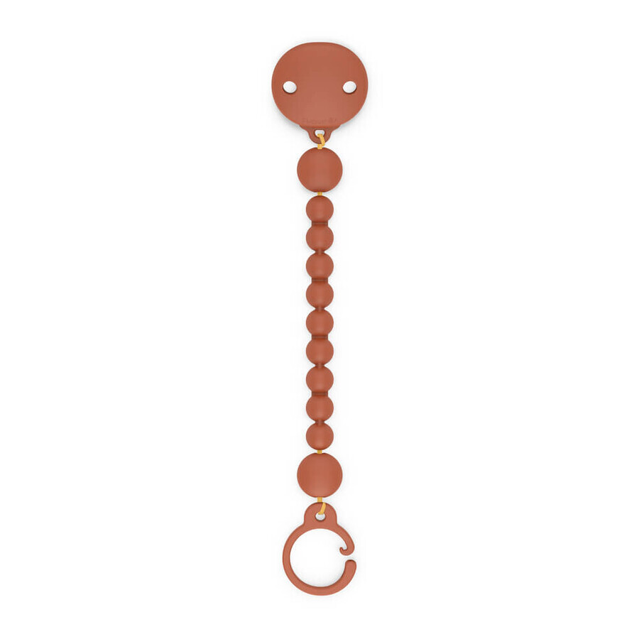 Cordoncino in silicone con clip per ciuccio Colore Essence, Ruby, Suavinex