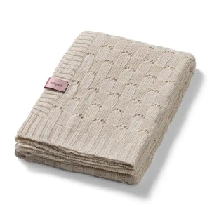 Knitted blanket made of bamboo fibers, Beige, + 0 months, Babyono
