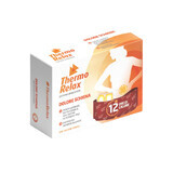 Banda lumbar ajustable reutilizable + 4 Maxi autocalentadores, 12h de acción, 100% natural, tratamiento normal e intensivo, ThermoRelax