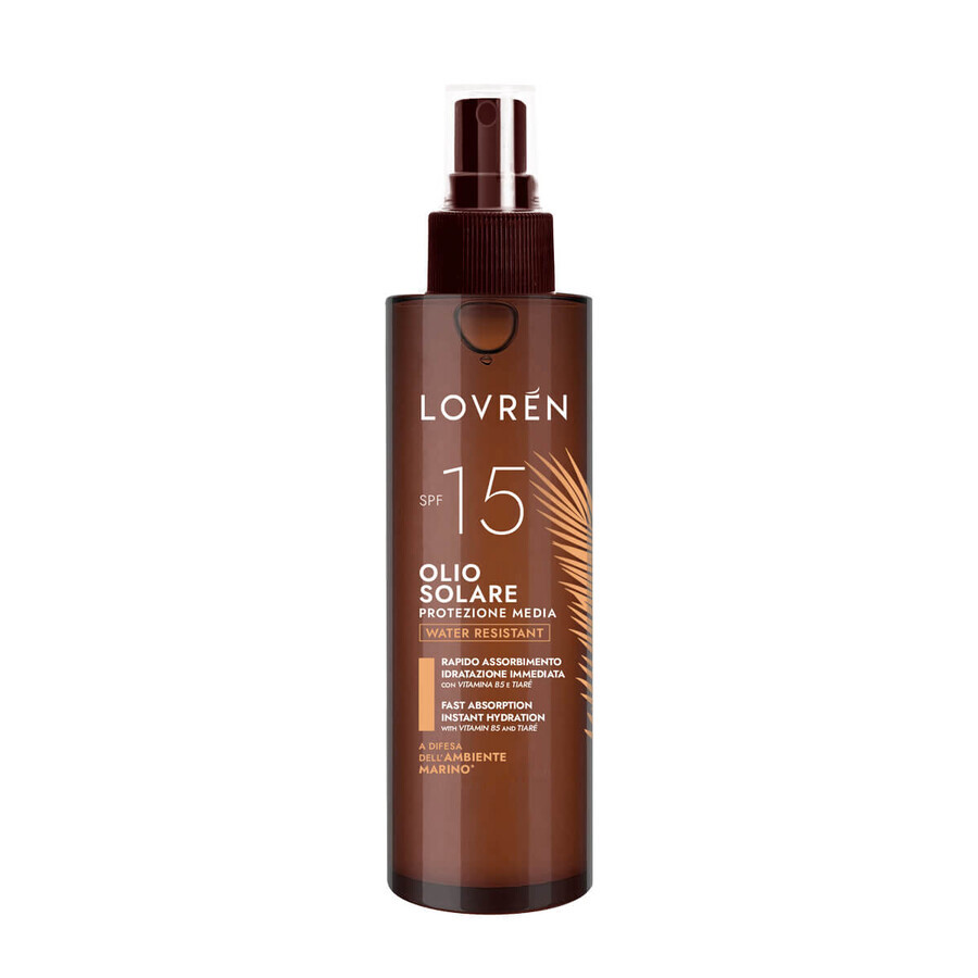 Lovren DoubleSun Strandolie SPF15, 100 ml, Lovren
