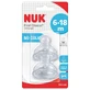 M2 Medium Flow Silikon-Sauger, 6-18 Monate, 2 Stück, Nuk