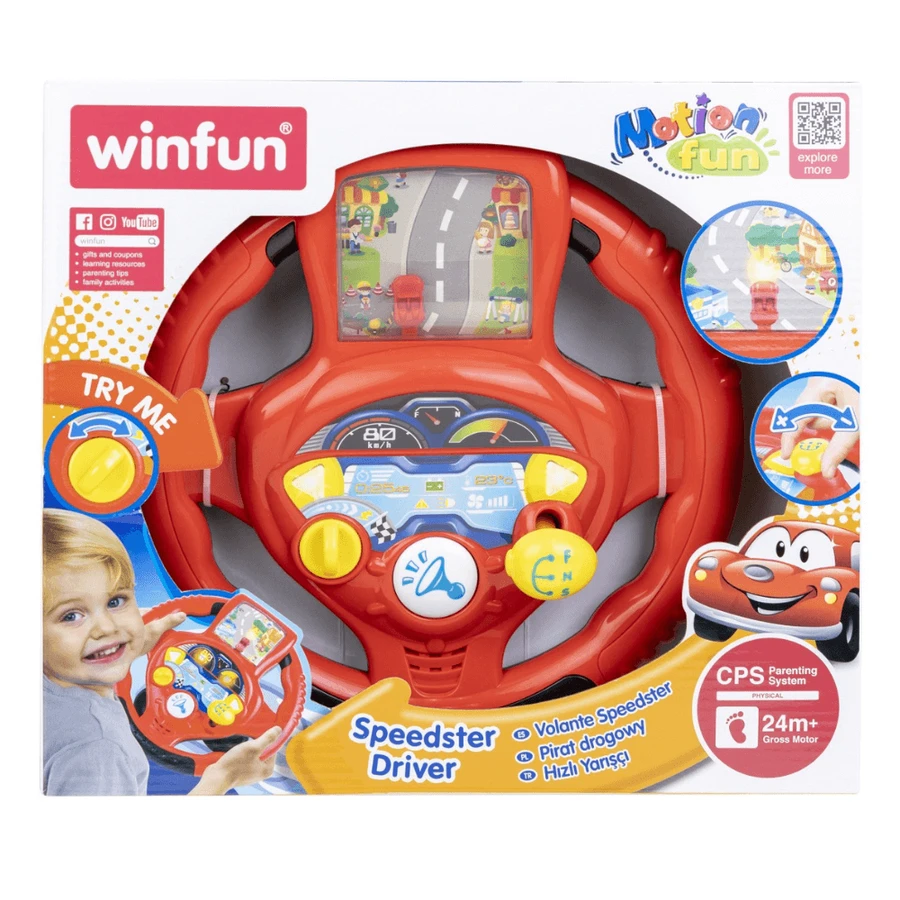 Steering wheel with sounds and lights, 24 months+, Winfun