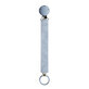 Ribbon clip-on pacifier lanyard, Dusty Blue, Bibs