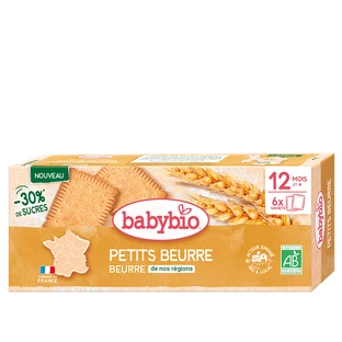 Galletas Petite Beurre bio con mantequilla para niños, +12 meses, 120 g, Babybio
