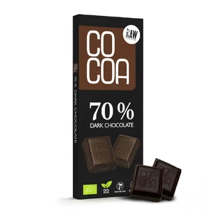 Organic Raw-Vegan Chocolate, 70% Cocoa, 40 g, Cocoa