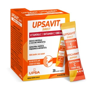 Upsavit Direct Vitamine C, 1000 mg, 20 sachets orodispersibles, Upsa