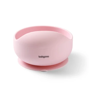 Siliconen bakje met zuignap, Roze, Babyono