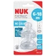 M2 variable flow silicone nipple, 6-18 months, 2 pcs, Nuk