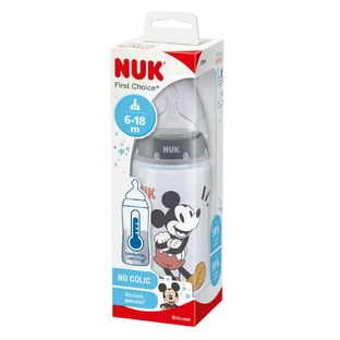 Biberón con tetina de silicona talla M, 6-18 meses, 300 ml, Nuk