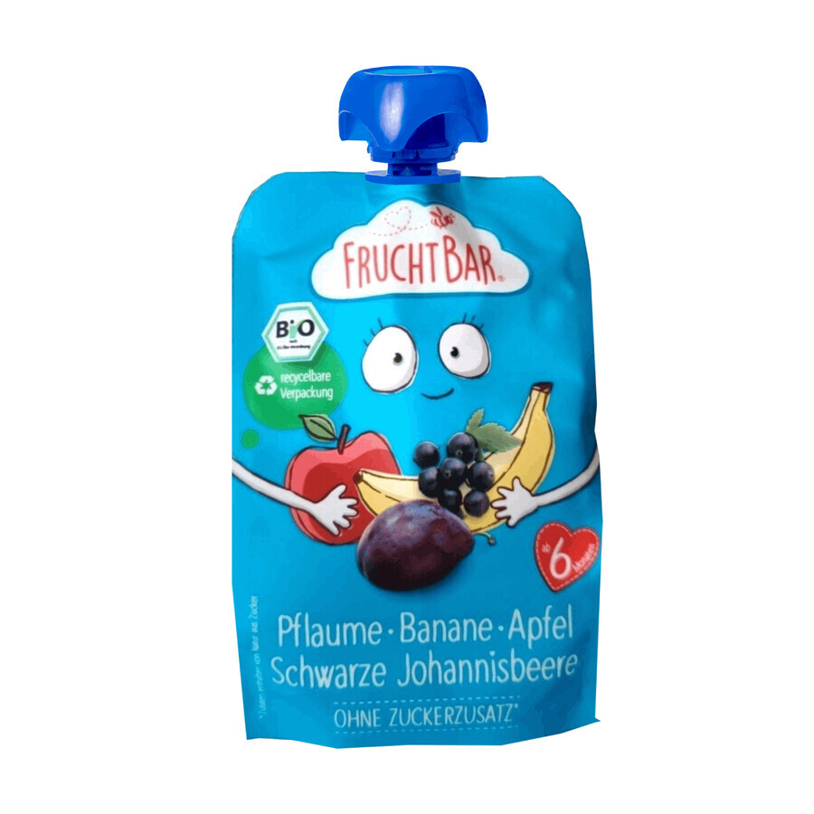 Buy Organic mashed mashed banana apple and blackcurrant, +6 months, 100 g, Frucht Bar Organic mashed mashed banana apple and blackcurrant, +6 months, 100 g, Frucht Bar