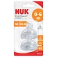 Silikon-Sauger mit mittlerem Loch M1, 0-6 Monate, 2 Stück, Nuk