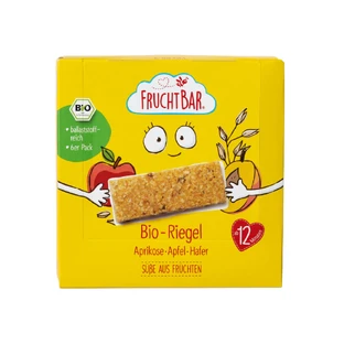 Snack bio à base d'avoine, d'abricots et de pommes, +12 mois, 6x23 g, Frucht Bar