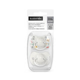Suzeta fiziologica din silicon SX Pro A Walk In The Park, 0-6 luni, Gri, 2 buc, Suavinex