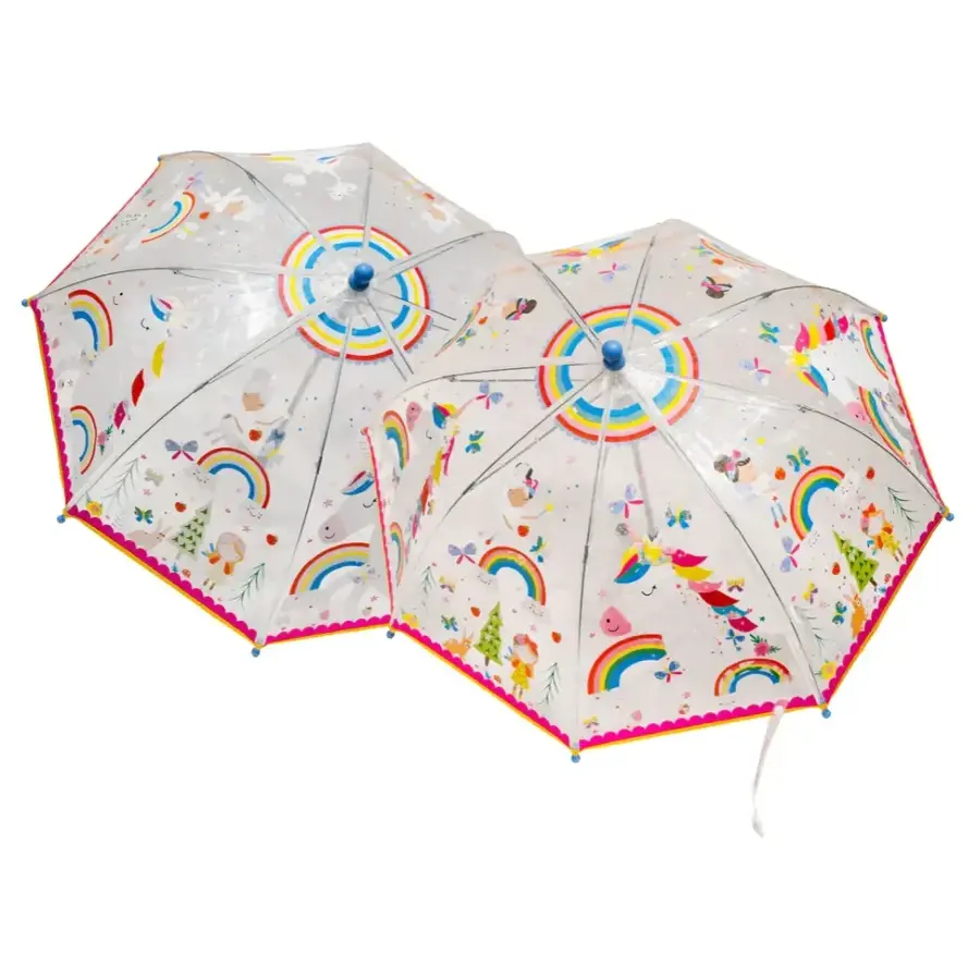 Transparent umbrella for children, color changing Rainbow Fairy, 3 years+, Floss & Rock