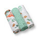 Pa&#241;ales de muselina, Menta, 3 piezas, Babyono
