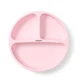 Silicone plate with suction cup, Pink, Babyono