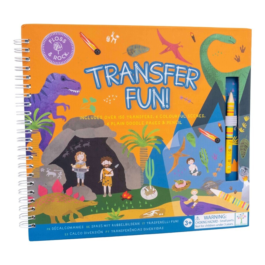 Activity book Transfer Fun Dino, 3 years+, Floss & Rock
